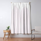 Minimal Arch XXVI White and Pink Modern Geometric Lines Window Curtain Gallery Image 5