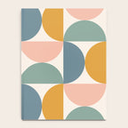 Bauhaus Mid Century Modern Geometric II Natural Pastel Notebook Gallery Image 4