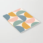 Bauhaus Mid Century Modern Geometric II Natural Pastel Notebook Gallery Image 2