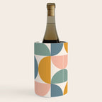 Bauhaus Mid Century Modern Geometric II Natural Pastel Wine Chiller Gallery Image 1