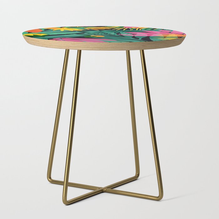Wild Tropics Colorful Abstract Pattern Side Table Gallery Image 1