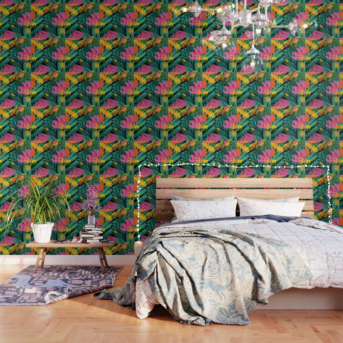 Wild Tropics Colorful Abstract Pattern Wallpaper Gallery Image 1