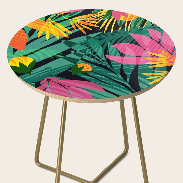Wild Tropics Colorful Abstract Pattern Side Table Gallery Image 2