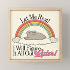Figure It Out Later Mini Art Print Gallery Image 1