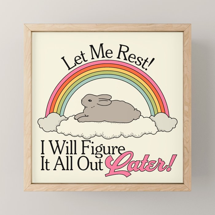 Figure It Out Later Mini Art Print Gallery Image 1