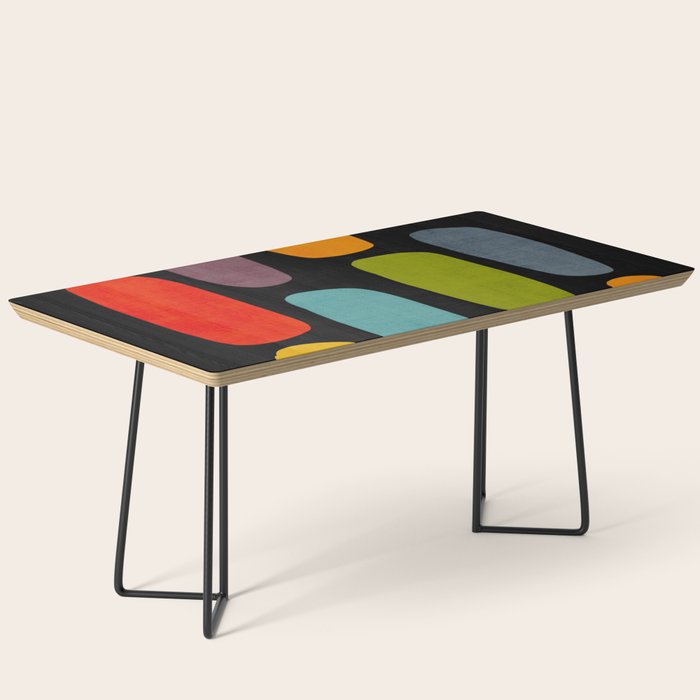 Black & Colorful Shapes Modern II Coffee Table Gallery Image 1