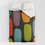 Black & Colorful Shapes Modern II Duvet Cover Gallery Image 6