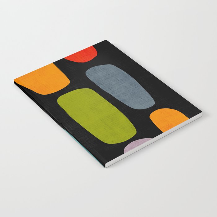 Black & Colorful Shapes Modern II Notebook Gallery Image 2