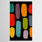 Black & Colorful Shapes Modern II Tablecloth Gallery Image 2