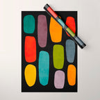 Black & Colorful Shapes Modern II Wrapping Paper Gallery Image 1