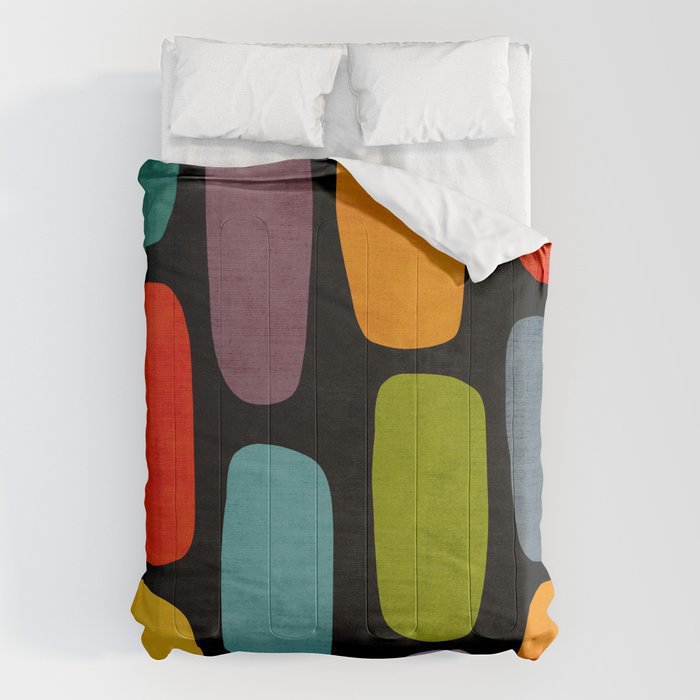 Black & Colorful Shapes Modern II Comforter Gallery Image 6