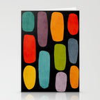 Black & Colorful Shapes Modern II Stationery Card Gallery Image 2