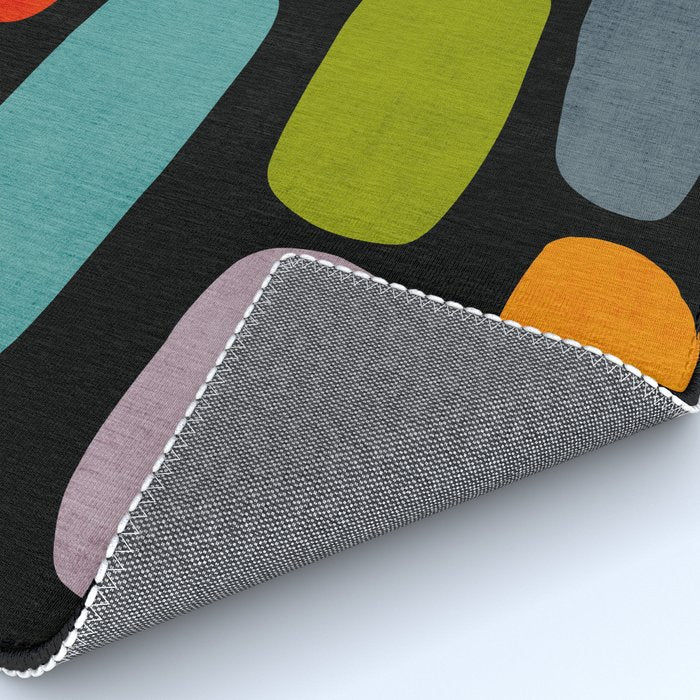 Black & Colorful Shapes Modern II Rug Gallery Image 4