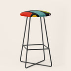 Black & Colorful Shapes Modern II Stool Gallery Image 1