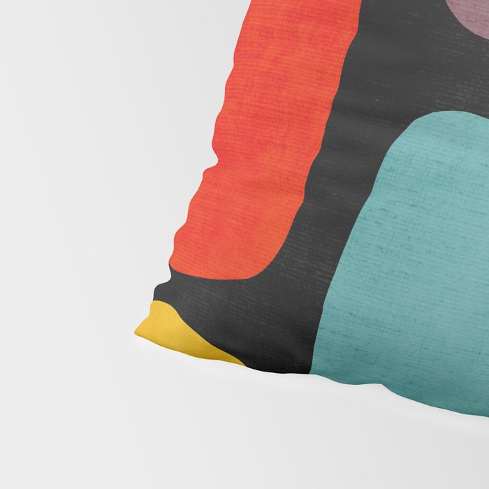 Black & Colorful Shapes Modern II Pillow Sham Gallery Image 4