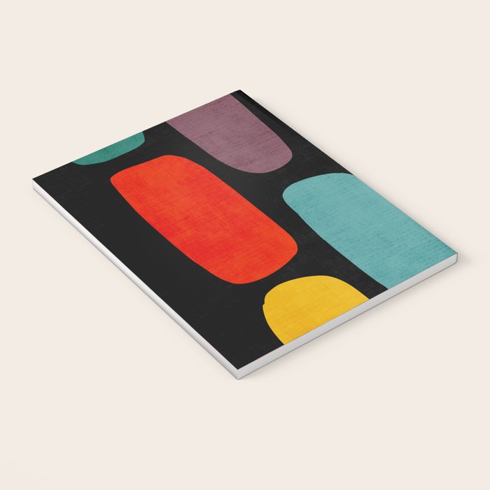 Black & Colorful Shapes Modern II Notebook Gallery Image 3