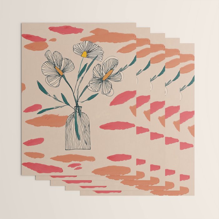 Petals in the Afternoon Sky Wrapping Paper Gallery Image 3