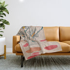 Petals in the Afternoon Sky Throw Blanket Gallery Image 1