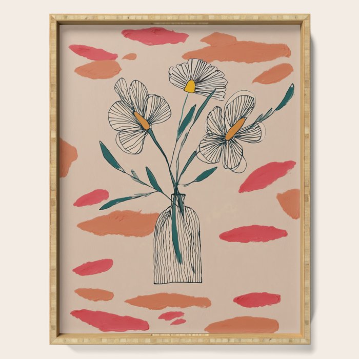 Petals in the Afternoon Sky Serving Tray Gallery Image 1
