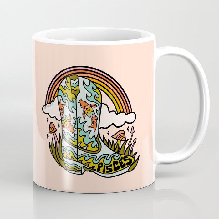 Pisces Cowboy Boots Coffee Mug Gallery Image 1