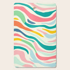 Colorful abstract line stripe art pattern Cutting Board Gallery Image 1
