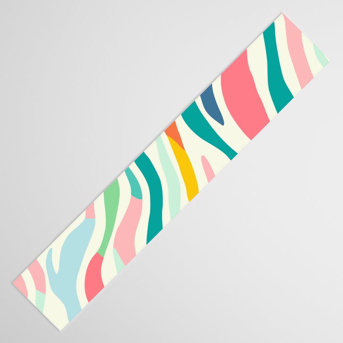 Colorful abstract line stripe art pattern Table Runner Gallery Image 3