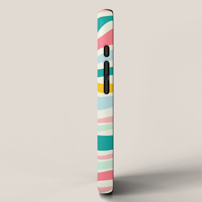 Colorful abstract line stripe art pattern iPhone Case Gallery Image 2