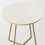 Minimal Line Curvature XI Natural Off White Mid Century Modern Arch Abstract Side Table Gallery Image 2