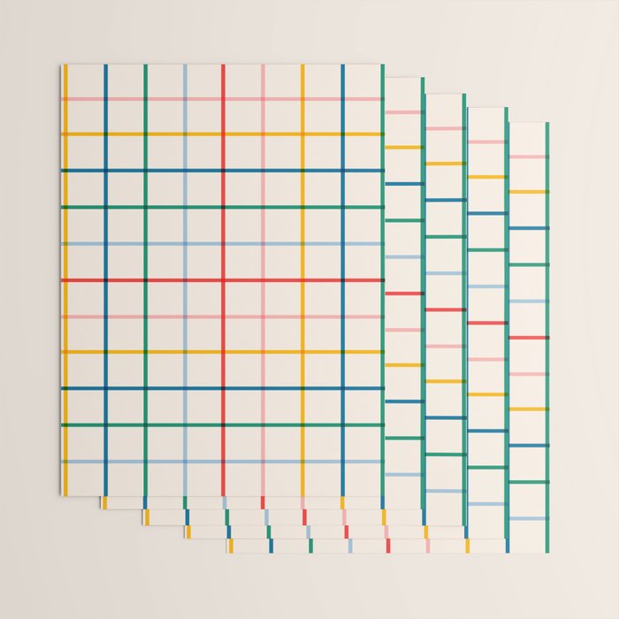 Simple Check - primary Wrapping Paper Gallery Image 3