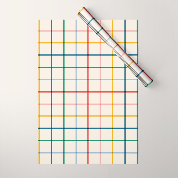 Simple Check - primary Wrapping Paper Gallery Image 1