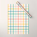 Simple Check - primary Wrapping Paper Gallery Image 1
