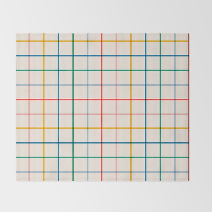 Simple Check - primary Throw Blanket Gallery Image 2