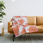 Sea Turtle - Melon Palette Throw Blanket Gallery Image 1