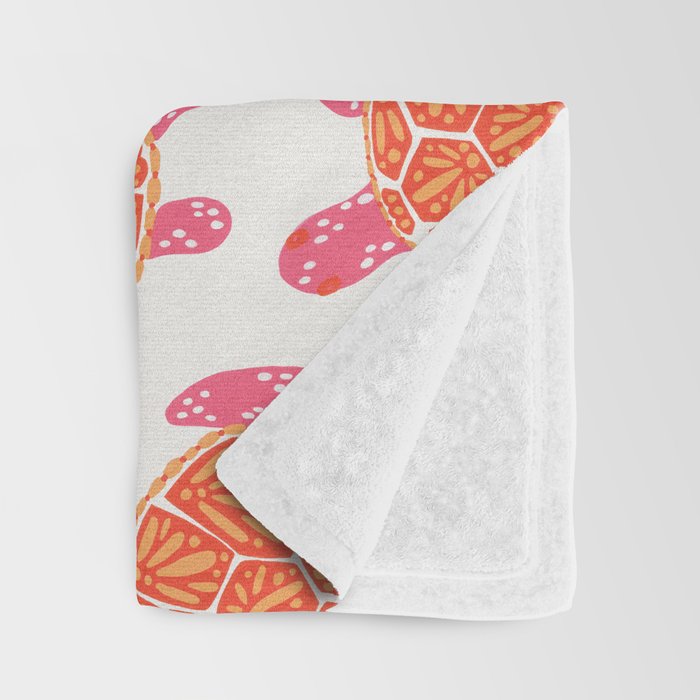 Sea Turtle - Melon Palette Throw Blanket Gallery Image 3
