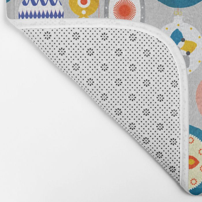 Christmas retro baubles no3 Bath Mat Gallery Image 2