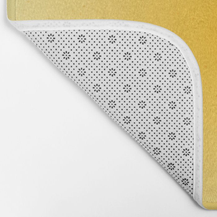 Yellow Gradient Aesthetic Sunshine Bath Mat Gallery Image 2