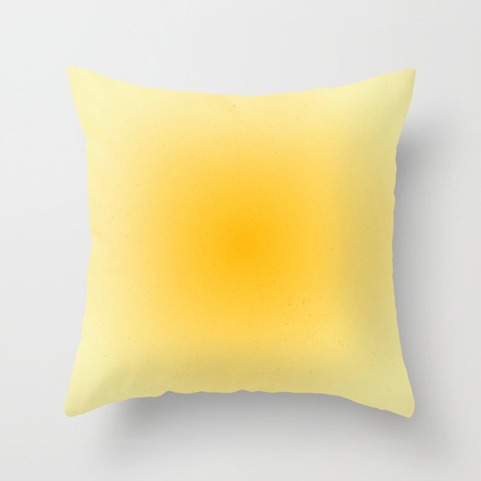 Yellow Gradient Aesthetic Sunshine Throw Pillow Gallery Image 1
