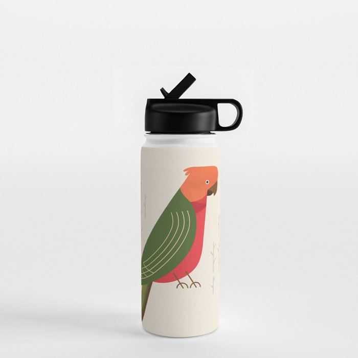 Australian King Parrot, Bird of Australia Water Bottle Gallery Image 1