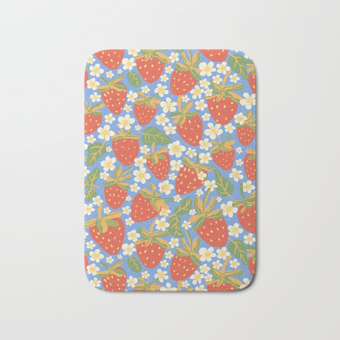 Strawberries Bath Mat Gallery Image 1