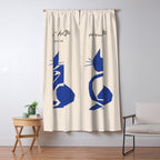 Henri Matisse 'The Night Cat' Blue Feline Abstract Figure Art Window Curtain Gallery Image 5