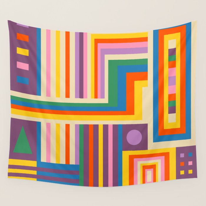 Colorful City Wall Tapestry Gallery Image 4