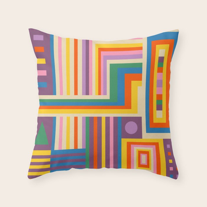 Colorful City Throw Pillow Gallery Image 6