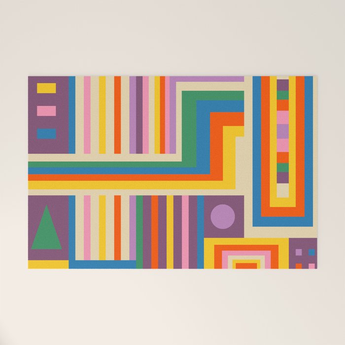 Colorful City Welcome Mat Gallery Image 1