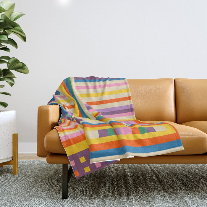 Colorful City Throw Blanket Gallery Image 1