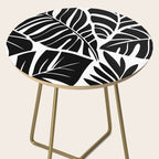Leafy Calm Charm Black And White Simplicity Side Table Gallery Image 2