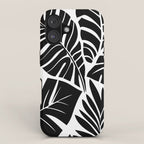 Leafy Calm Charm Black And White Simplicity iPhone Case Gallery Image 1
