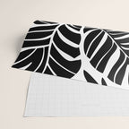 Leafy Calm Charm Black And White Simplicity Wrapping Paper Gallery Image 2