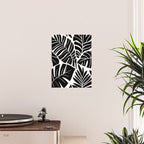 Leafy Calm Charm Black And White Simplicity Poster Gallery Image 2