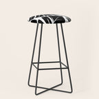 Leafy Calm Charm Black And White Simplicity Stool Gallery Image 1