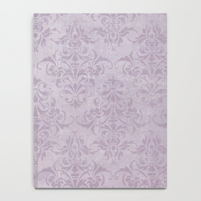 Vintage chic violet lilac floral damask pattern Notebook Gallery Image 4